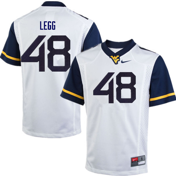 Men #48 Casey Legg West Virginia Mountaineers College Football Jerseys Sale-White - Click Image to Close
